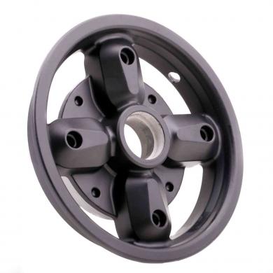 Rear aluminum rim in two parts left side